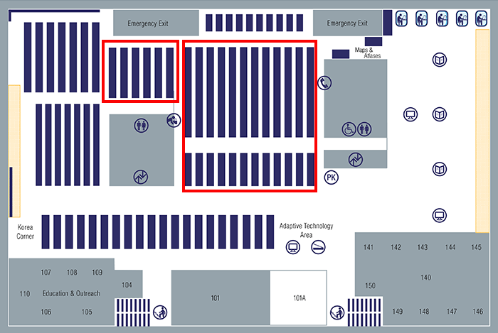 Langson Library 1st Floor Map
